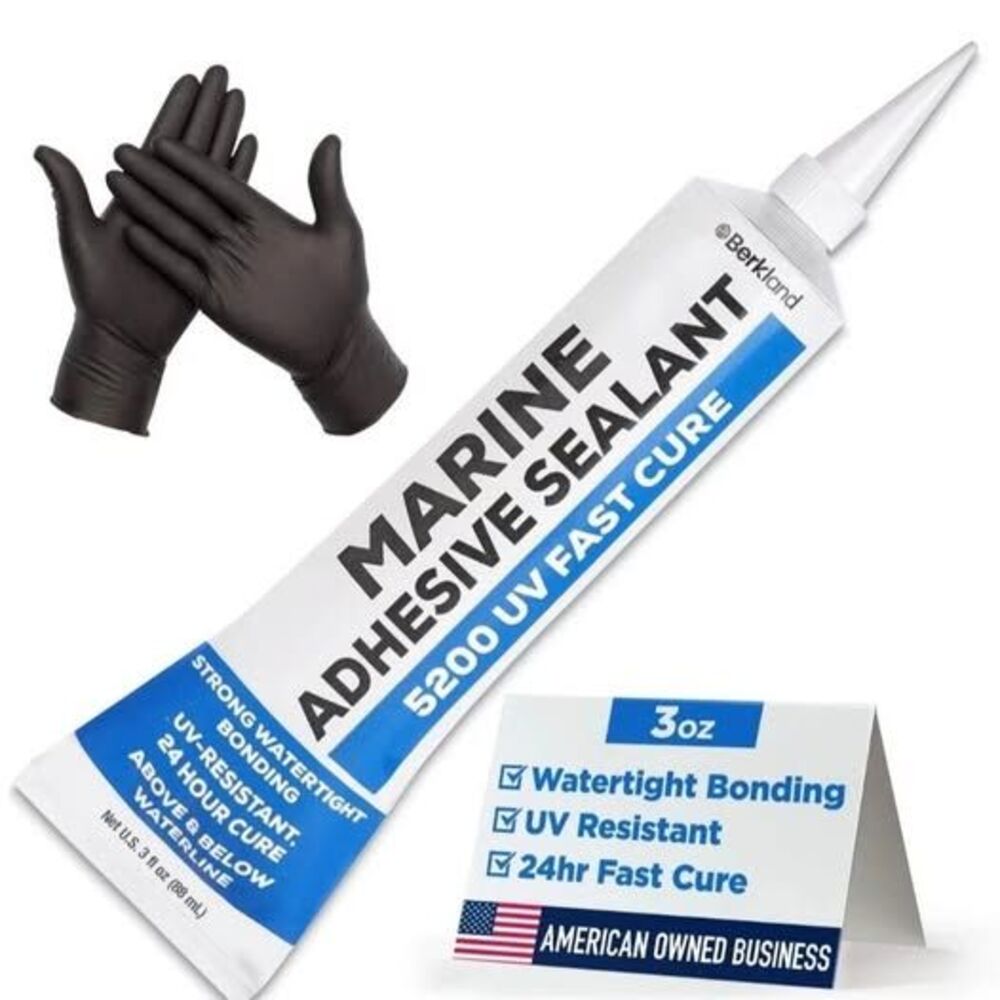 [3 oz] Marine Adhesive Sealant 5200 Fast Cure, White — Permanent 3 oz,
